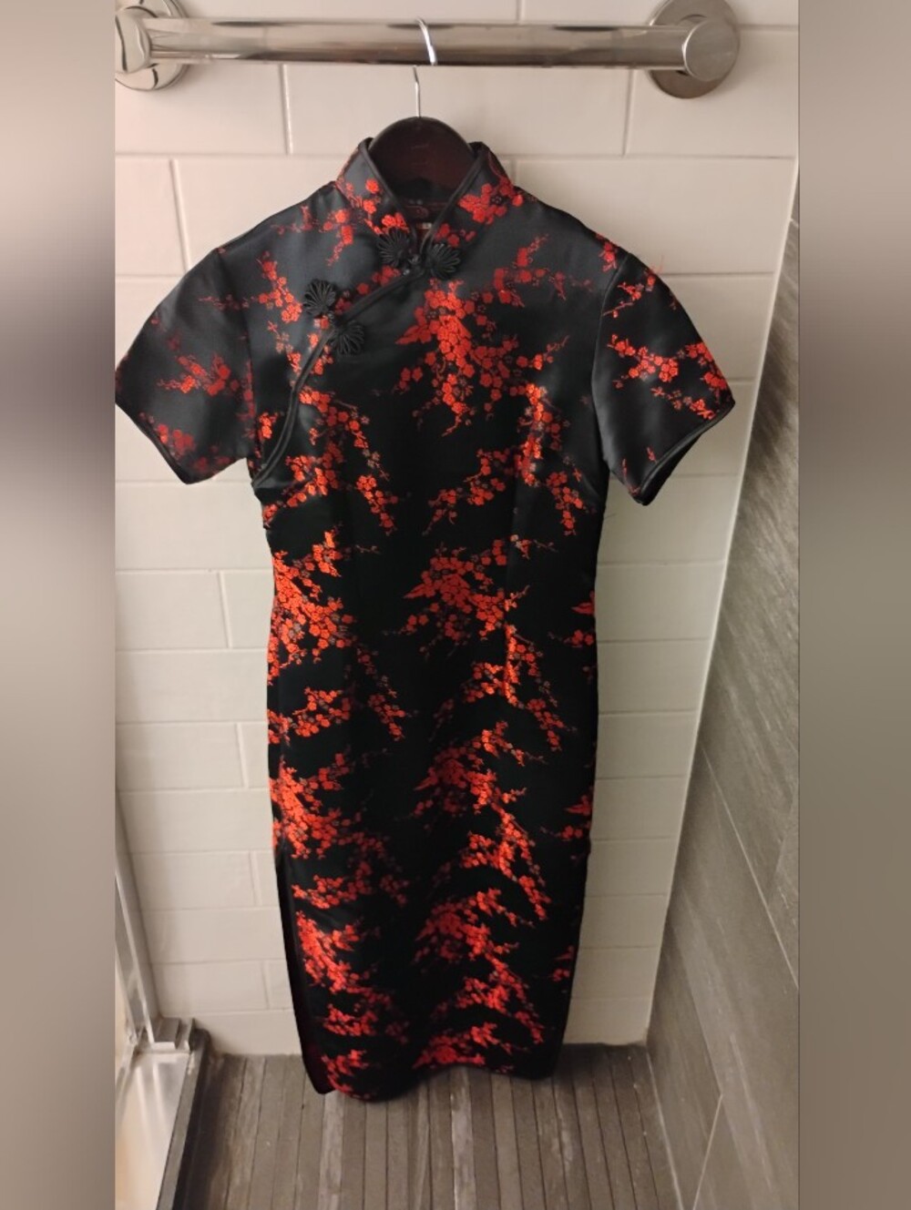 Vintage 1990s 2000s Brocade Cheongsam Qipao Dress